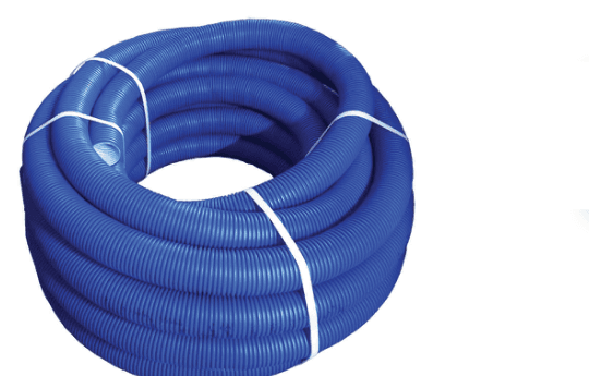 Rotolo di tubo flessibile antibatterico blu in HDPE a doppia parete per la distribuzione dell'aria