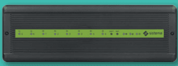 Centralina di comando a 6 zone ZigBee Sistema, corpo nero con display LED frontale
