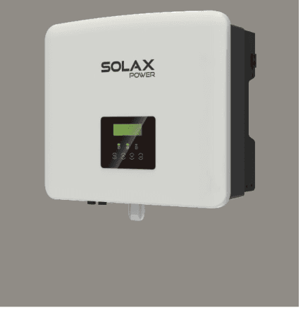Render dell'inverter monofase Solax X1-Hybrid G4 con display e tasti frontali