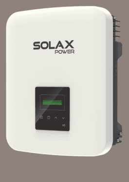 Render dell'inverter trifase SolaX X3-MIC-G2 6.0 kW con display e tastiera frontali