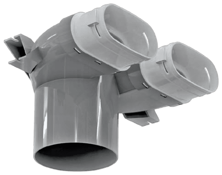 Plenum doppio di soffitto tubazione ovale