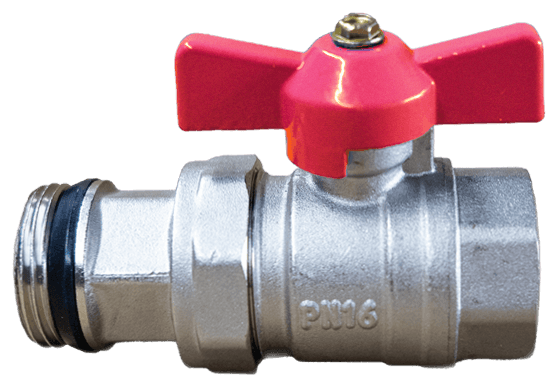 Rubinetto di passaggio dritto con bocchettone 1″